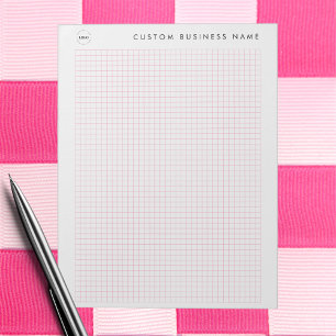 Bloc De Notas Personalizado minimalista Nombre comercial y logot