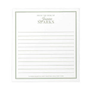 Bloc De Notas Personalizado moderno de la mesa de nombre Lined G