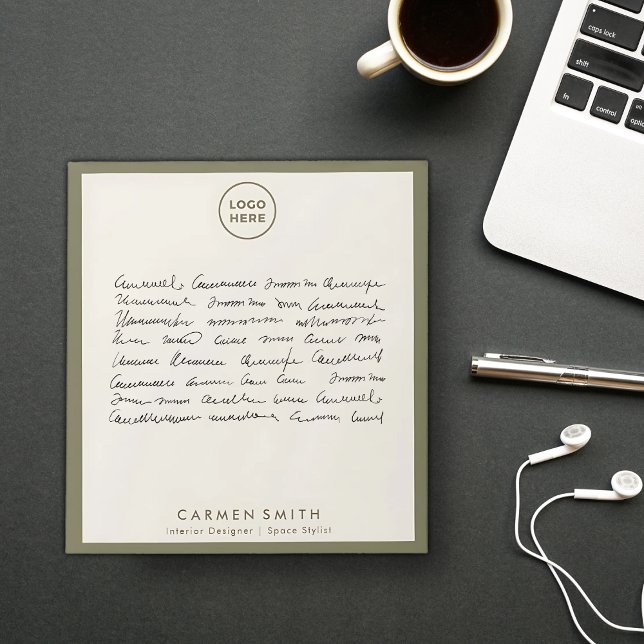 Bloc De Notas Personalizado moderno Olive Green (Subido por el creador)