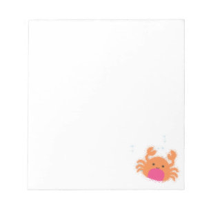 Bloc De Notas Personalizado naranja Personalizado cangrejo