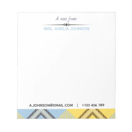 Bloc De Notas Personalizado Nombre de guión moderno Correo elect