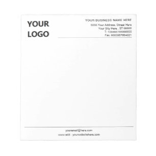 Bloc De Notas Personalizado Nombre del logotipo comercial Inform