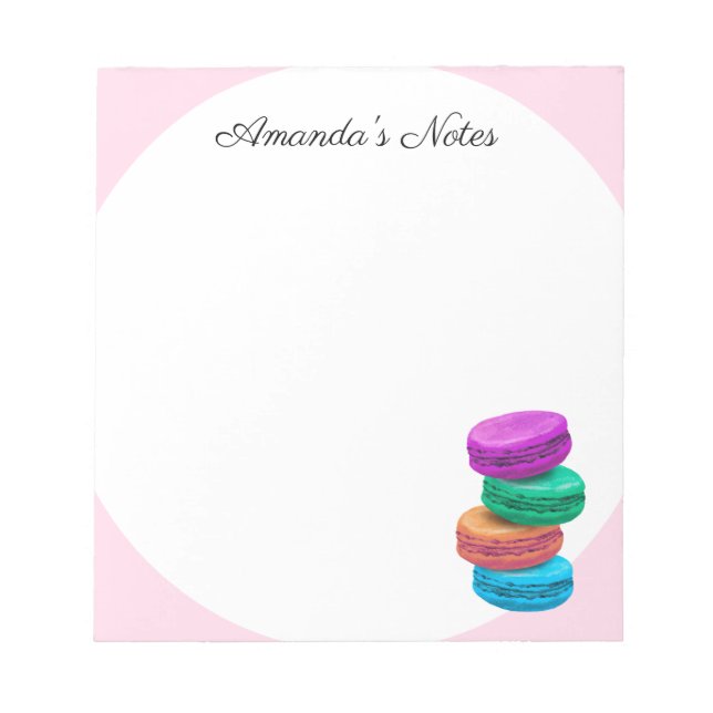 Bloc de notas personalizado para amantes de macarr (Frente)