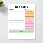 Bloc De Notas Personalizado Para Hacer Lista De Planificador Dia<br><div class="desc">Personalizado Para Hacer Lista De Planificador Diario Personalizado Para Hacer Notepad</div>