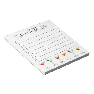 Bloc De Notas Personalizado Para Hacer Lista Martini Cosmo Manha