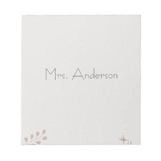 Bloc de notas personalizado para maestros Minimali
