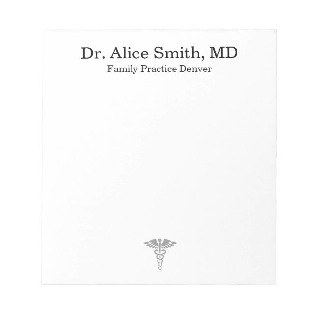 Bloc de notas personalizado para médicos (Frente)