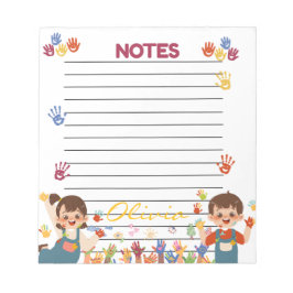 Bloc de notas personalizado para niños juguetones