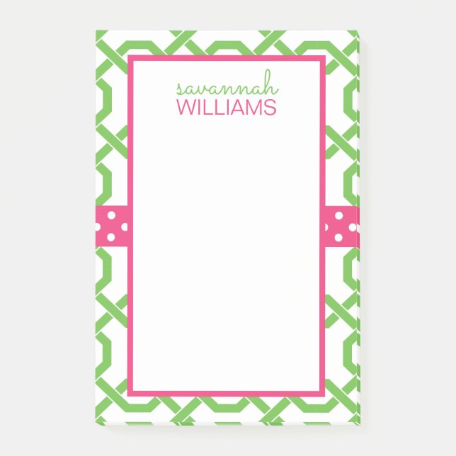 Bloc de notas personalizado post-it de Lattice y G (Anverso)