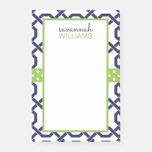 Bloc de notas personalizado post-it de Lattice y G (Anverso)