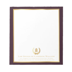 Bloc De Notas Personalizado profesional legal