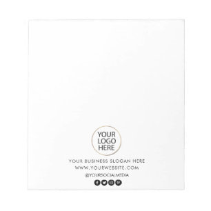 Bloc De Notas Personalizado profesional Logotipo de empresa blan