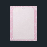 Bloc De Notas PERSONALIZADO Punto Rosado Rosado Para Hacer La Li<br><div class="desc">Haga sus listas de compras con estilo con este personalizable de compras,  planificación de comidas o lista de tareas pendientes. Personalizar o añada texto para satisfacer sus necesidades. Añadir líneas si lo desea. Revisa mi tienda para más tamaños y estilos!</div>