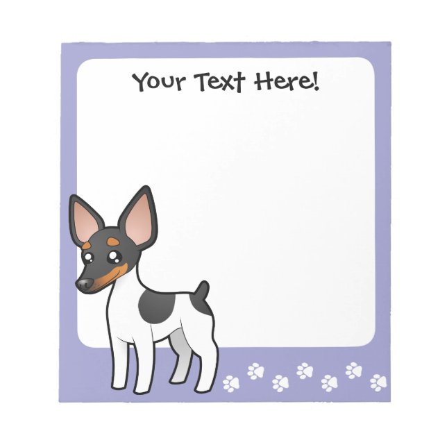 Bloc De Notas Personalizado Rat Terrier / Toy Fox Terrier (Frente)