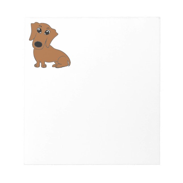 Bloc De Notas personalizado rojo dachshund (Frente)