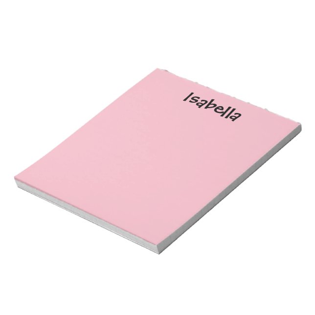 Bloc de notas personalizado rosa (Lado Izquierdo)