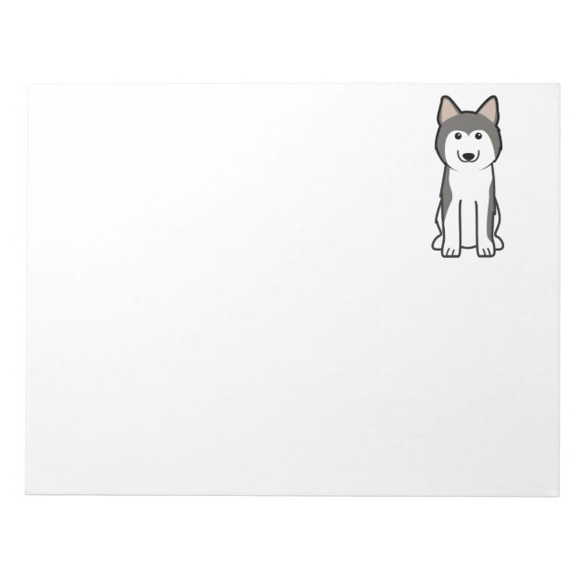 Bloc De Notas Personalizado Siberian Husky Dog (Frente)
