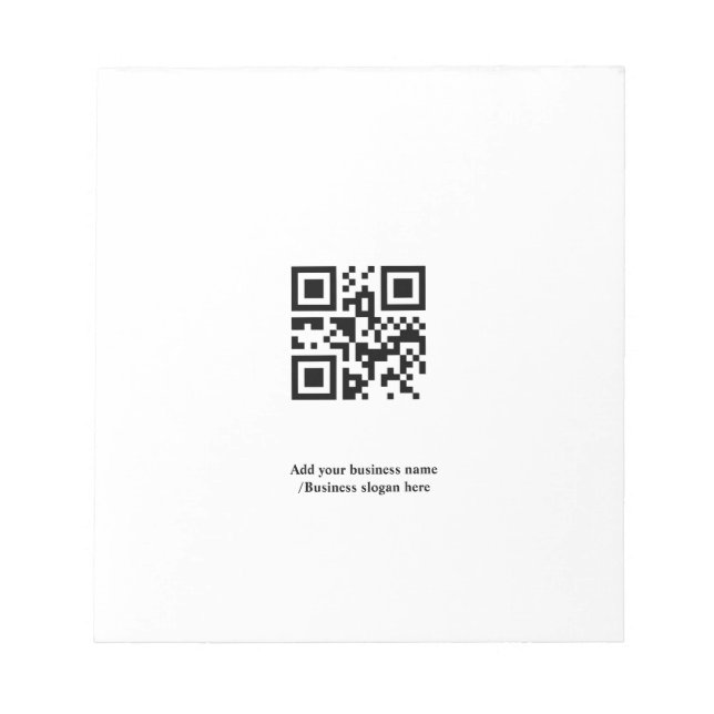 Bloc De Notas Personalizado simple código QR agregar su nombre l (Frente)