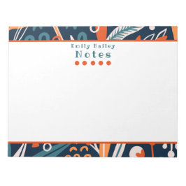 Bloc de notas personalizado Spunky Blue & Naranja