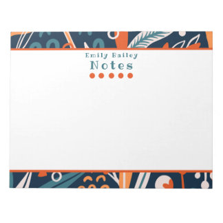 Bloc de notas personalizado Spunky Blue & Naranja