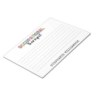 Bloc De Notas Personalizado Terapia Ocupacional Ocupacional de R
