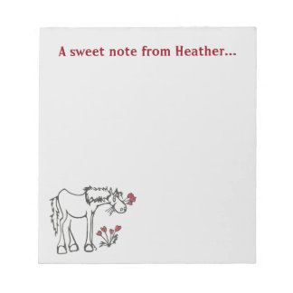 Bloc De Notas Personalizado Valentine Horse Notepad
