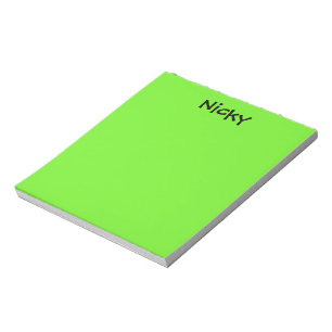 Bloc de notas personalizado verde lima