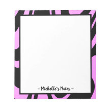 Bloc de notas personalizado violeta y negro