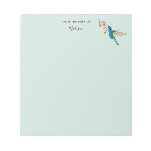 Bloc De Notas Personalizado Violetear Hummingbird Notepad (Frente)