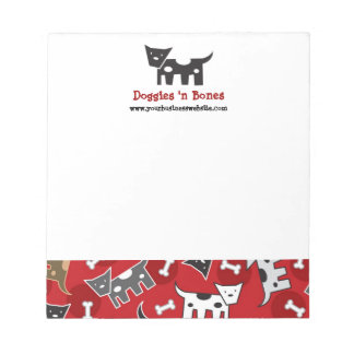 Bloc De Notas Personalizado Vistó Doggies y Huesos Cute Divertid