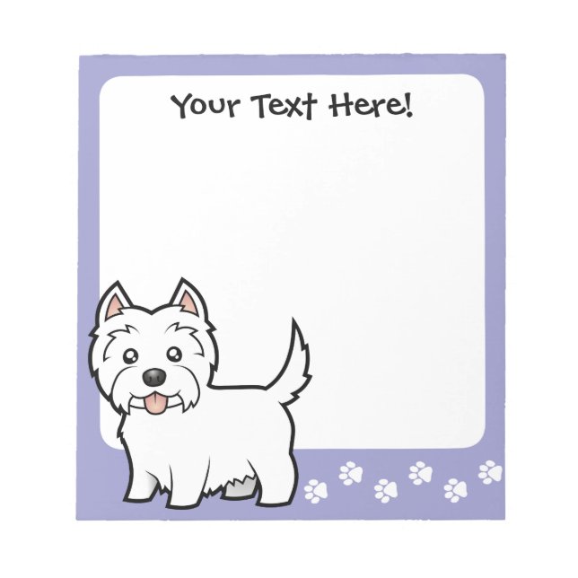 Bloc De Notas Personalizado West Highland White Terrier (Frente)
