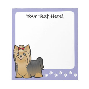 Bloc De Notas Personalizado Yorkshire Terrier (pelo largo con ar