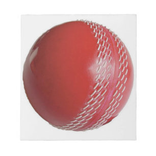 Bloc De Notas Personalizar rojo de bolas de cricket con tu nombr