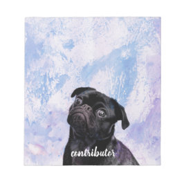 Bloc De Notas Personalizar tu propio perro colaborador negro pug