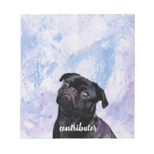 Bloc De Notas Personalizar tu propio perro colaborador negro pug