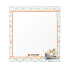 Bloc De Notas Personalize Sailboat Notepad