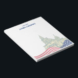 Bloc De Notas Personalized American Flag Patriotic USA<br><div class="desc">Personalized American Flag Patriotic USA Gifts! Celebrate pride, freedom, and unity with this American Patriotic USA design. Inspired by the spirit of the United States, this design reflects love for the country, national pride, and the values of liberty and independence. Perfect for national holidays, patriotic events, family gatherings, or everyday...</div>