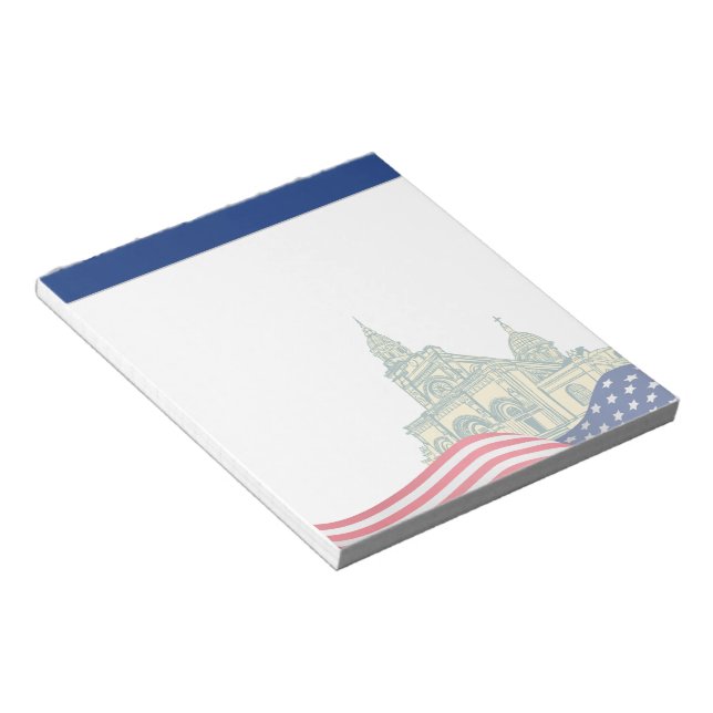 Bloc De Notas Personalized American Flag Patriotic USA  (Lado Derecho)