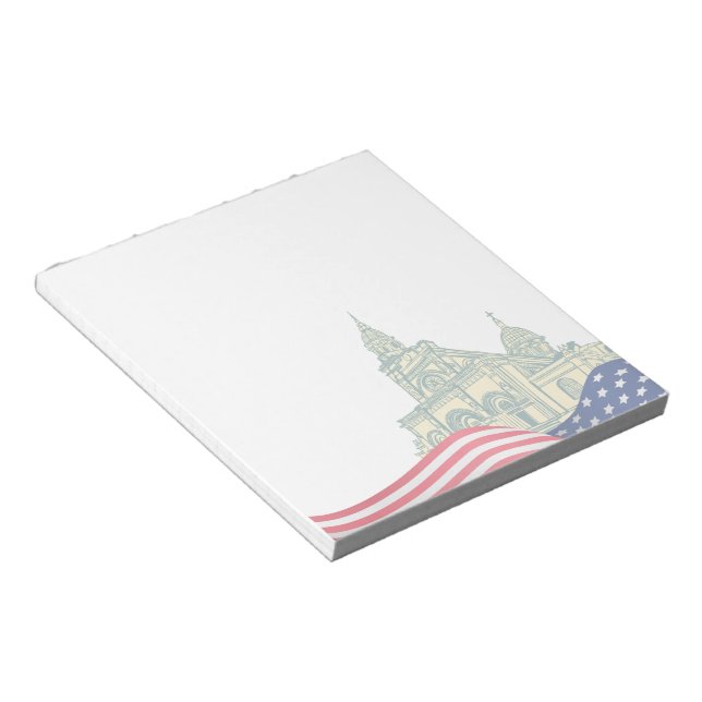 Bloc De Notas Personalized American Flag Patriotic USA  (Lado Derecho)