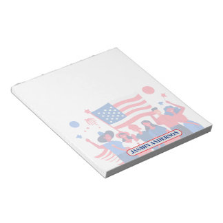 Bloc De Notas Personalized American Flag Patriotic USA 