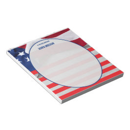 Bloc De Notas Personalized American Flag Patriotic USA 
