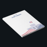 Bloc De Notas Personalized American Flag Patriotic USA<br><div class="desc">Personalized American Flag Patriotic USA Gifts! Celebrate pride, freedom, and unity with this American Patriotic USA design. Inspired by the spirit of the United States, this design reflects love for the country, national pride, and the values of liberty and independence. Perfect for national holidays, patriotic events, family gatherings, or everyday...</div>