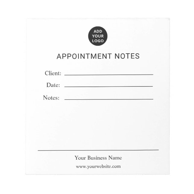 Bloc De Notas Personalized Appointment Notes Notepad (Frente)