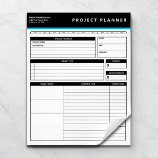Bloc De Notas Personalized Business Project Planner Notepad