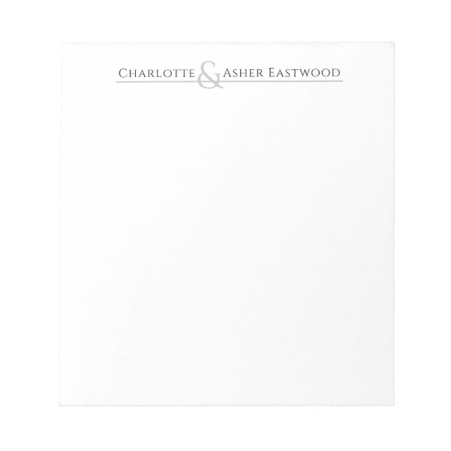 Bloc De Notas Personalized Couples Stationery (Frente)