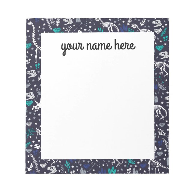 Bloc De Notas Personalized Dinosaur Skeletons Notepad (Frente)