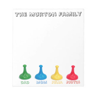 Bloc De Notas Personalized Family Board Game Lover