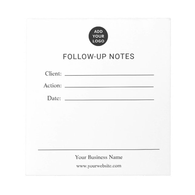 Bloc De Notas Personalized Follow Up Notes Notepad (Frente)