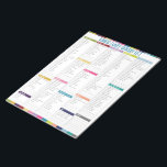 Bloc De Notas Personalized Grocery List Notepad<br><div class="desc">Modern and colorful personalized grocery list by WRKDesigns.</div>