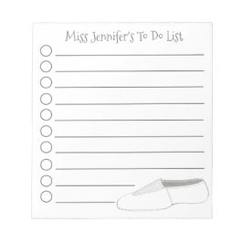 Bloc De Notas Personalized Gymnastics Acro Dance Teacher Gift